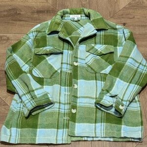 Workshop Republic Clothing Kids Green and Blue Plaid Jacket